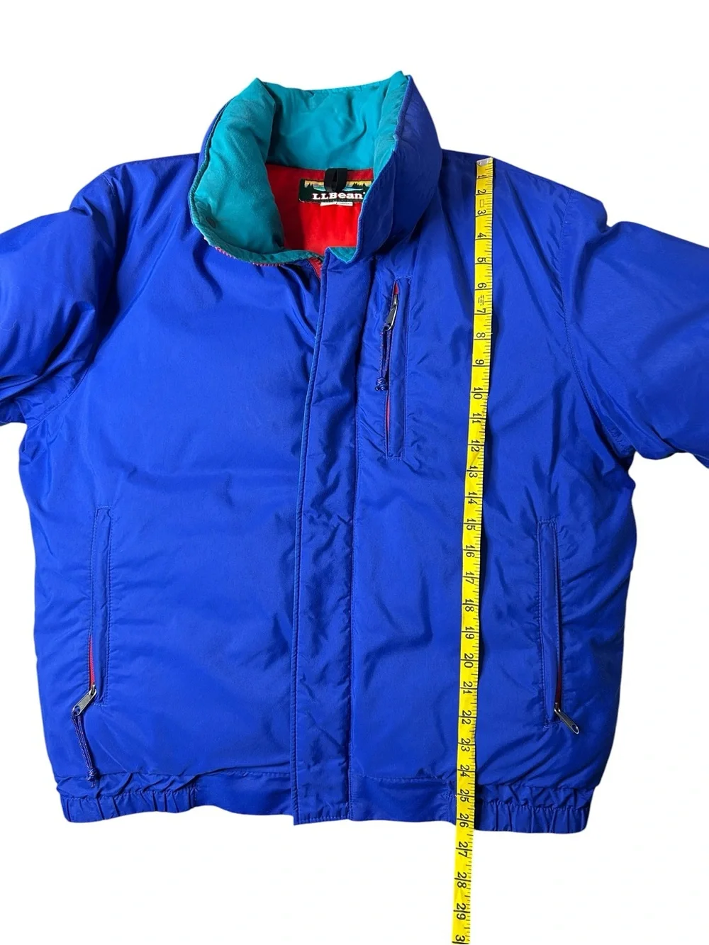 Vintage LL Bean Down Puffer Jacket USA Made Colorblock Large